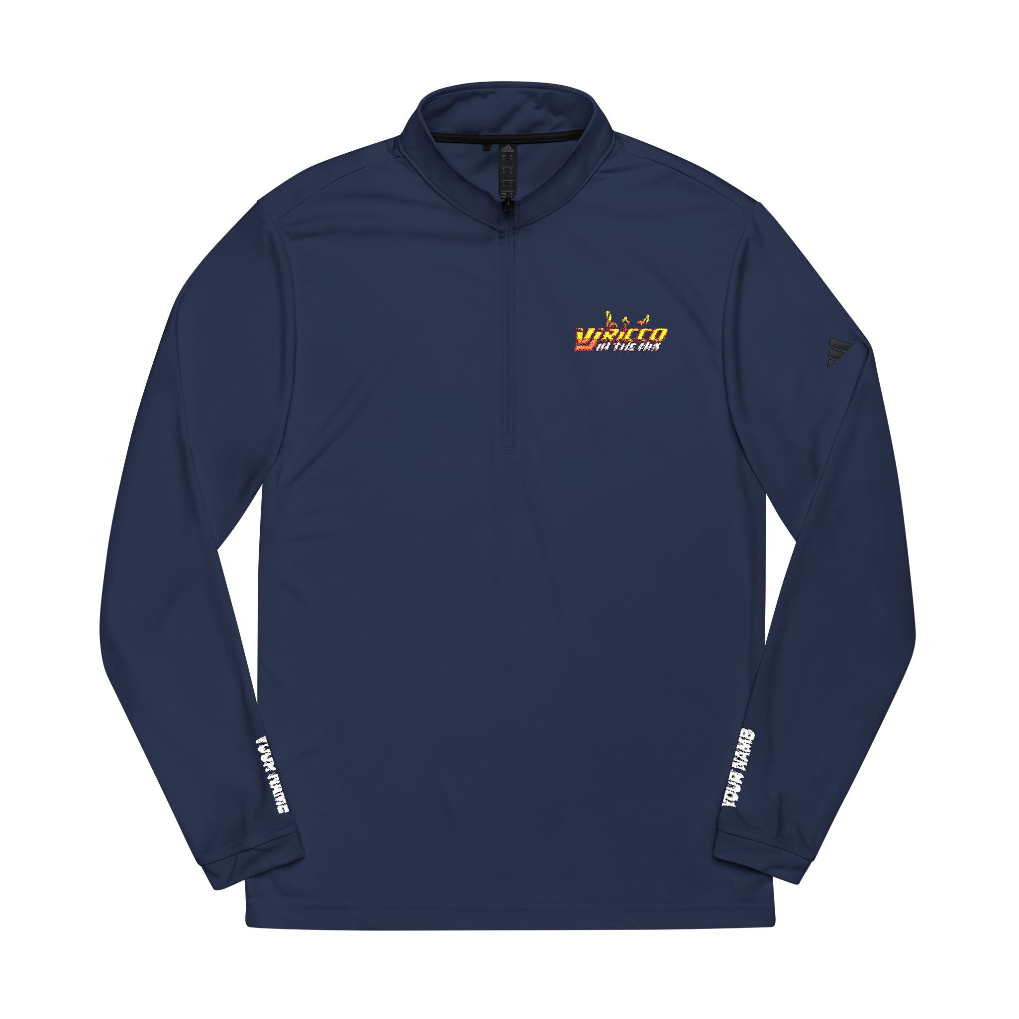"VJ Ricco"🎤 Adidas® Embroidered Quarter-Zip Pullover – Personalized